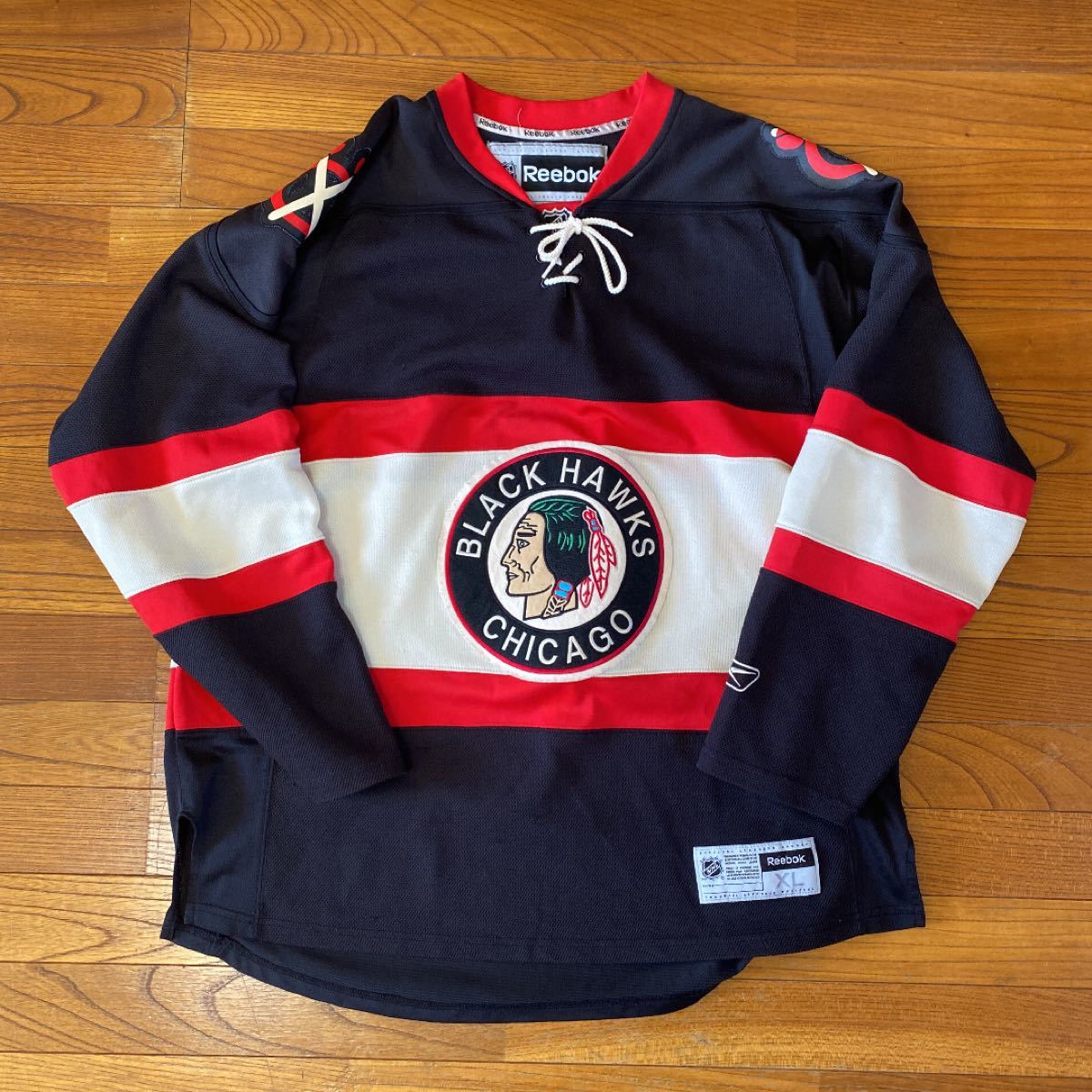 レア未使用3XL☆ユーロ輸入】リーボック NHLブラックホークス ゲーム