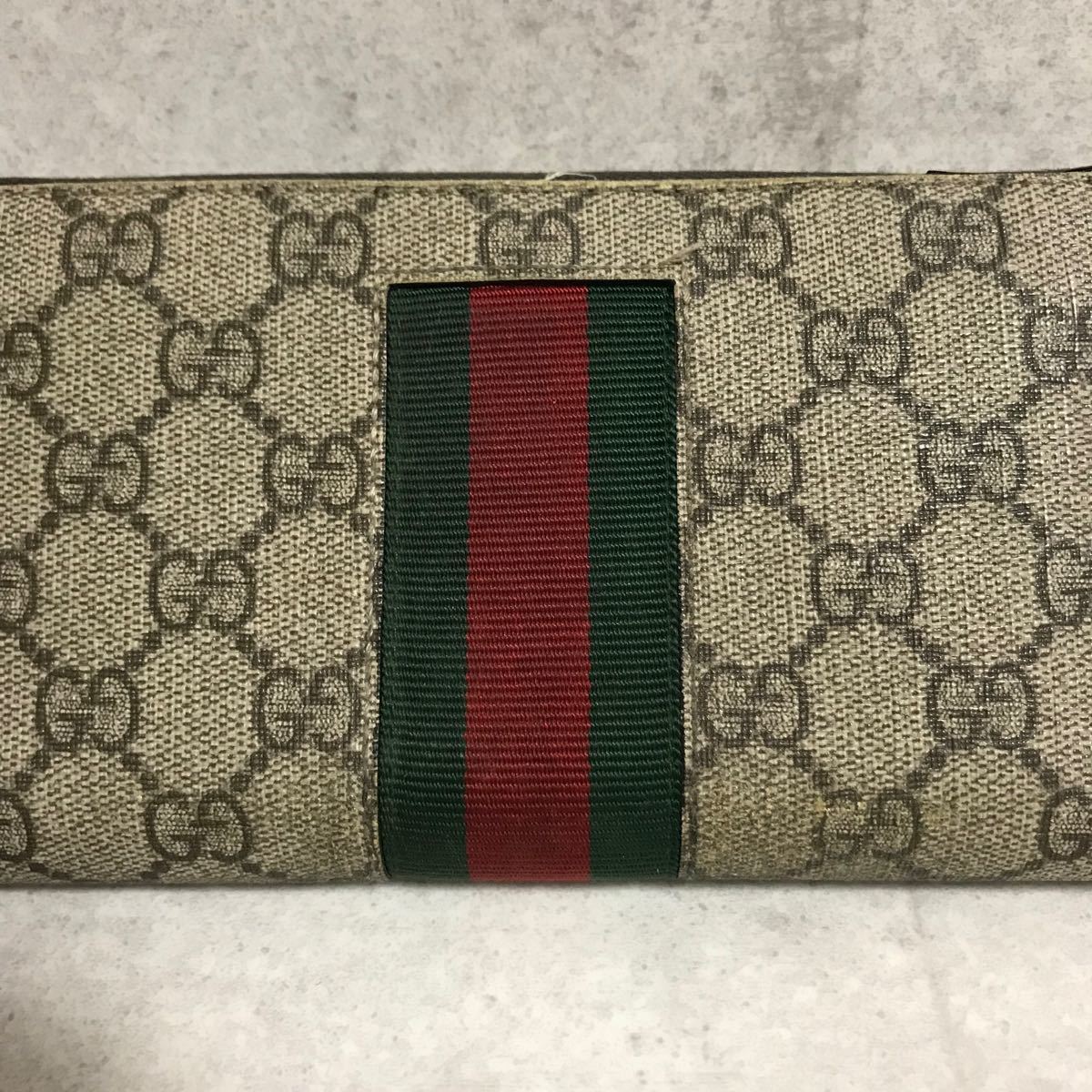 GUCCI グッチ 長財布 ウォレット GGスプリーム シェリーライン 蜂