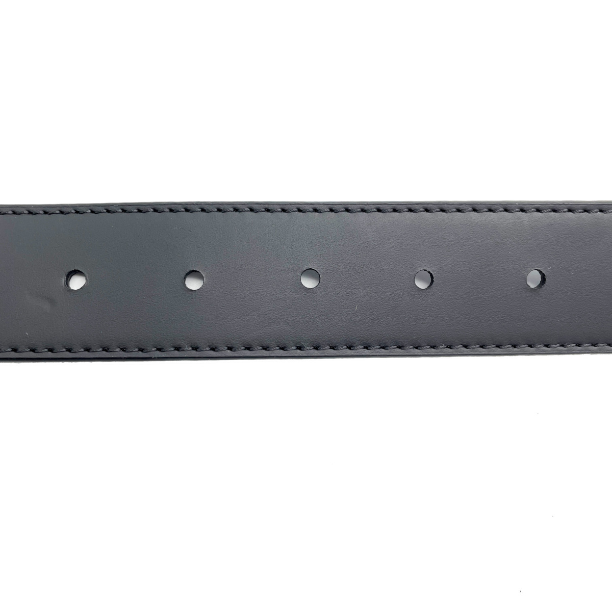 # 1 jpy ~ beautiful goods # BERLUTI Berluti # signature canvas belt 35mm black C0065-003 TOILE # leather silver buckle 