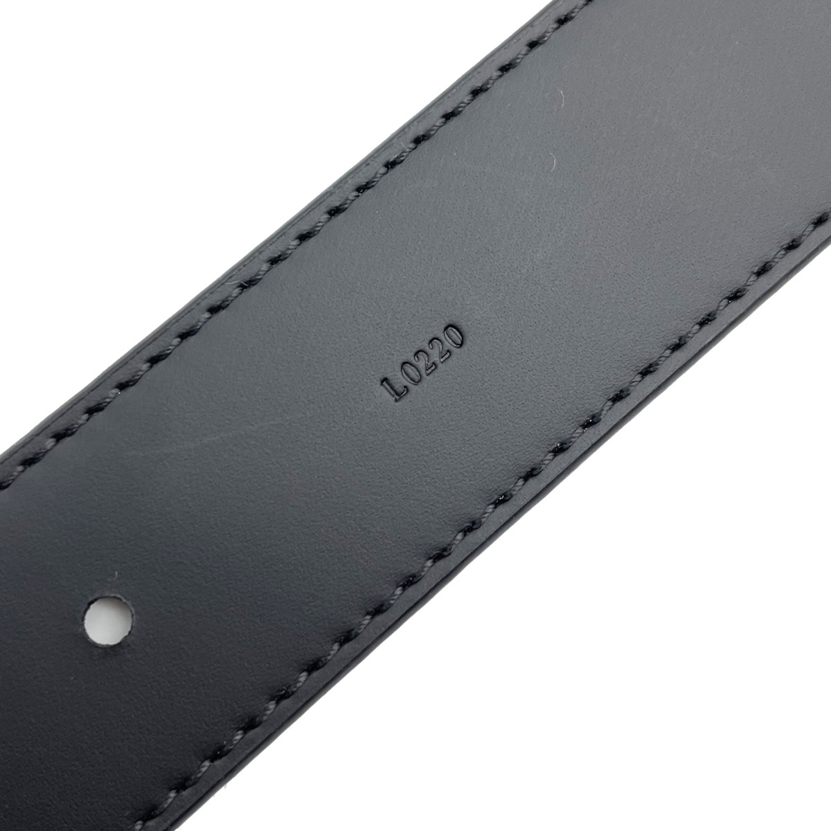 # 1 jpy ~ beautiful goods # BERLUTI Berluti # signature canvas belt 35mm black C0065-003 TOILE # leather silver buckle 