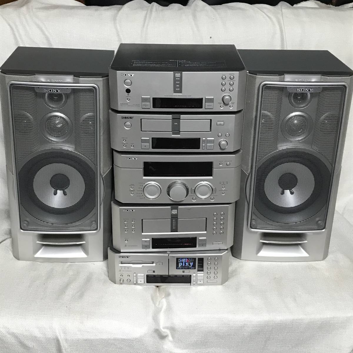 □SONY MD919コンポ スピーカー &ST-MS919/TC-TX717/MDS-MS919