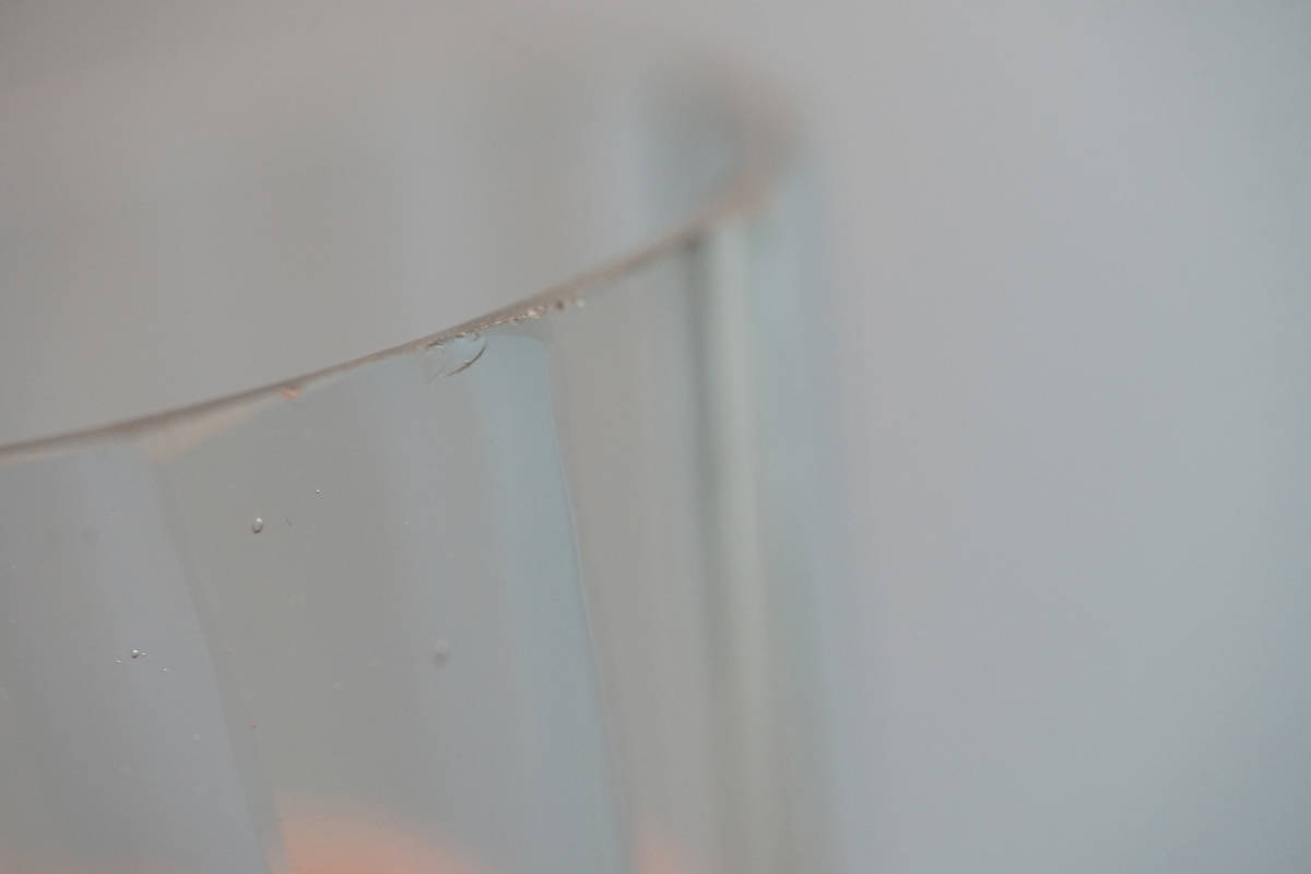 古い手吹きガラスのカット面取りステムグラス / 18-19世紀・フランス / 硝子 アンティーク 古道具 _画像6
