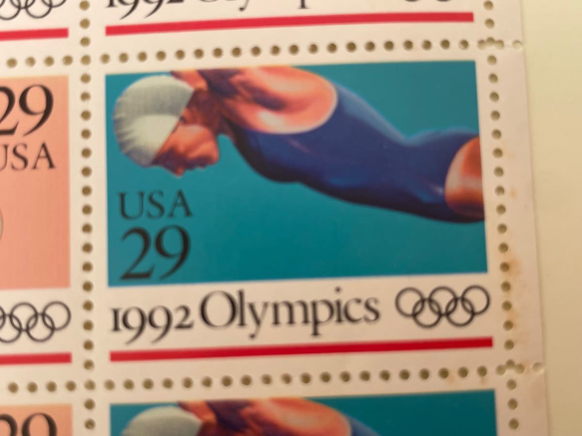 アメリカ記念切手　1992年　バルセロナ オリンピック記念切手 シート