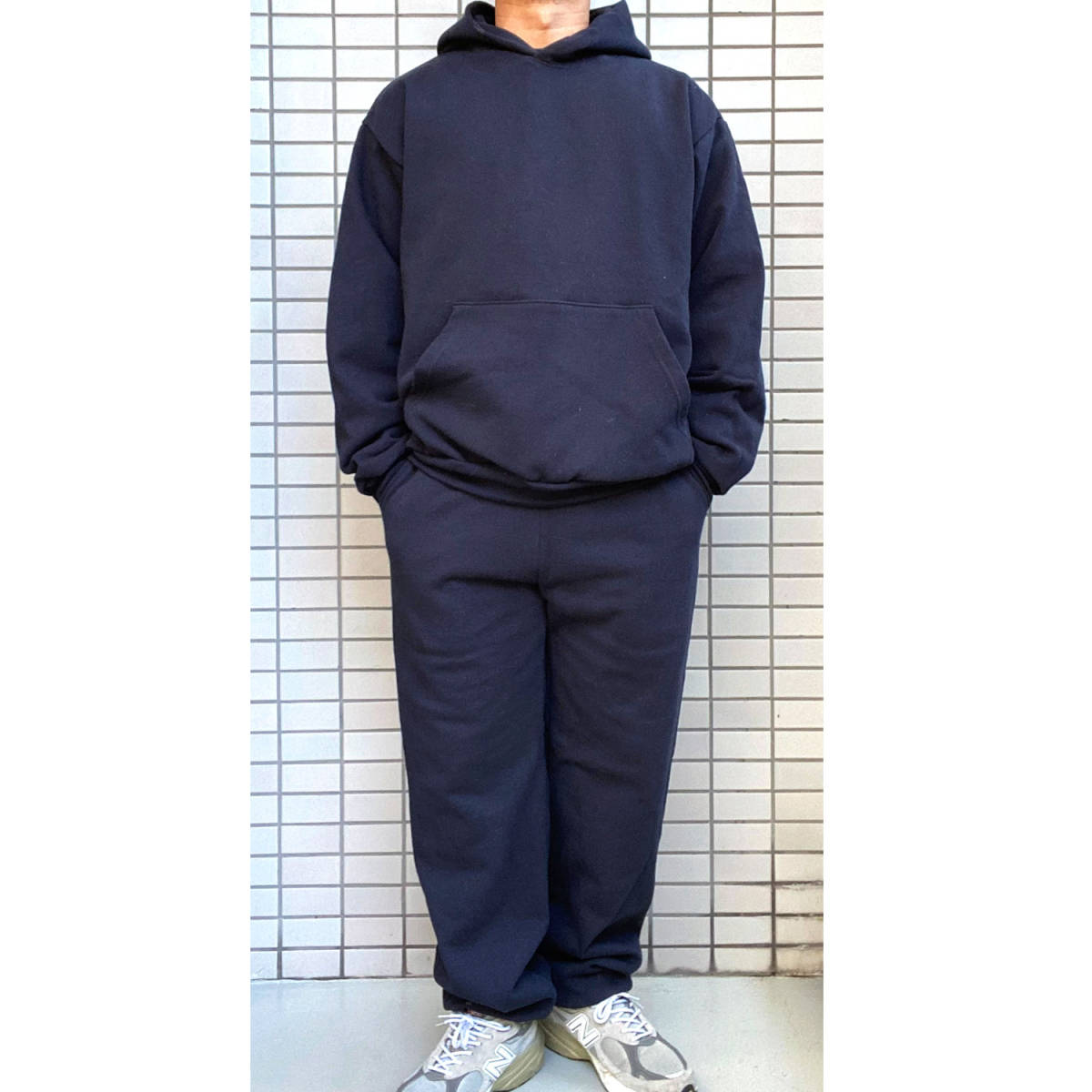 LOS ANGELES APPAREL　ロサンゼルスアパレル　スウェットパーカー ブラック　サイズXL　HEAVY FLEECE 14oz HOOD フーディ　MADE IN USA_画像3