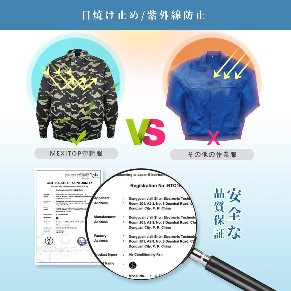 [ camouflage -ju,M] air conditioning work clothes . middle . measures electric fan long sleeve thin UV cut . sweat speed . low noise super light weight strong power ultra-violet rays measures USB cable site construction work 