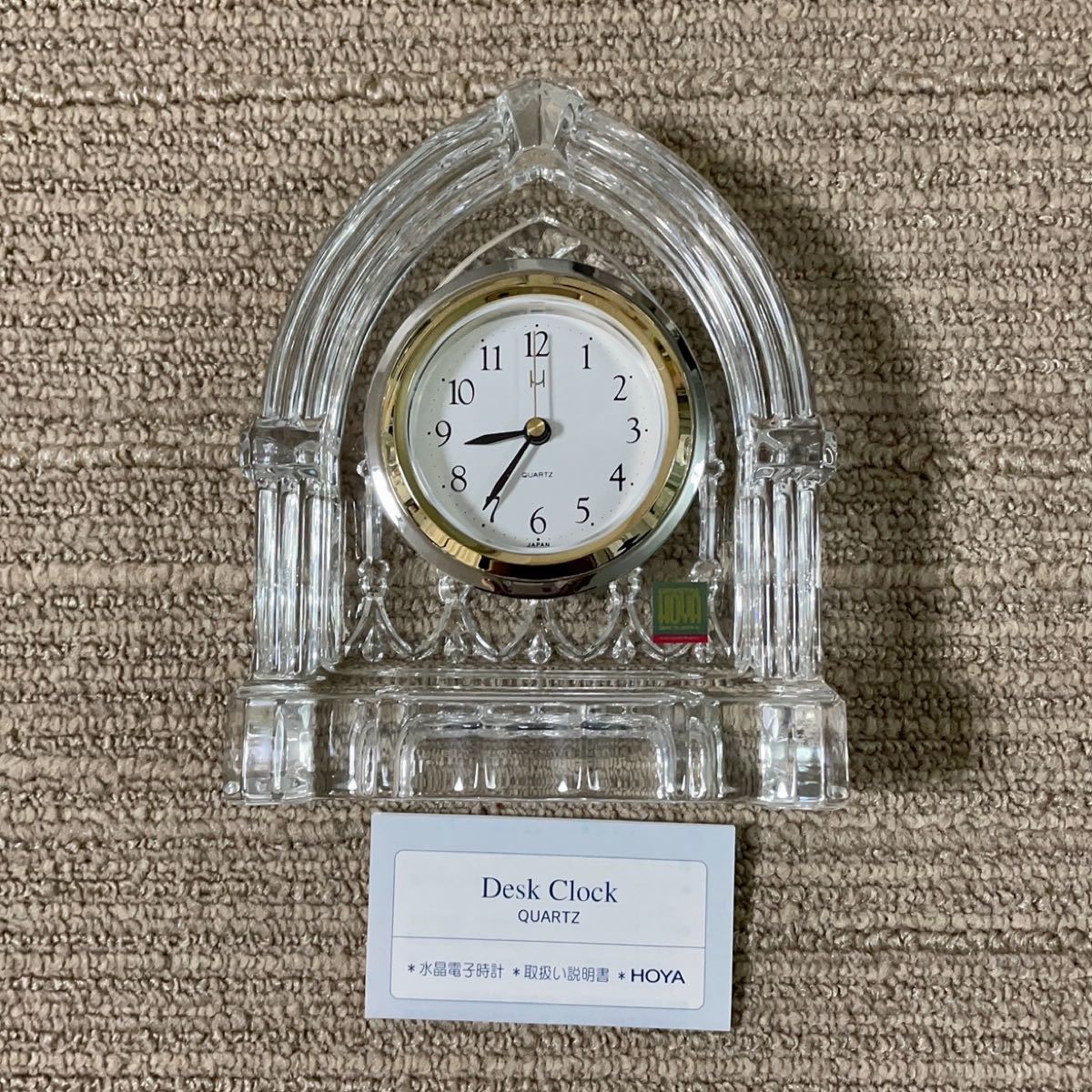 HOYA クリスタル 水晶 電子時計 Desk Clock クォーツ ホヤ HOYA クリスタル 水晶 電子時計 Desk Clock クォーツ ホヤ