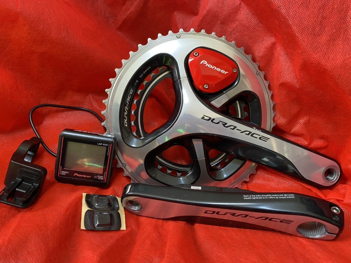 パイオニア SHIMANO シマノ PIONEER SGY-PM910H 両足 左右計測 パワーメーター クランク セット SGX-CA500 FC-9000 DURA-ACE 170mm 50/34T