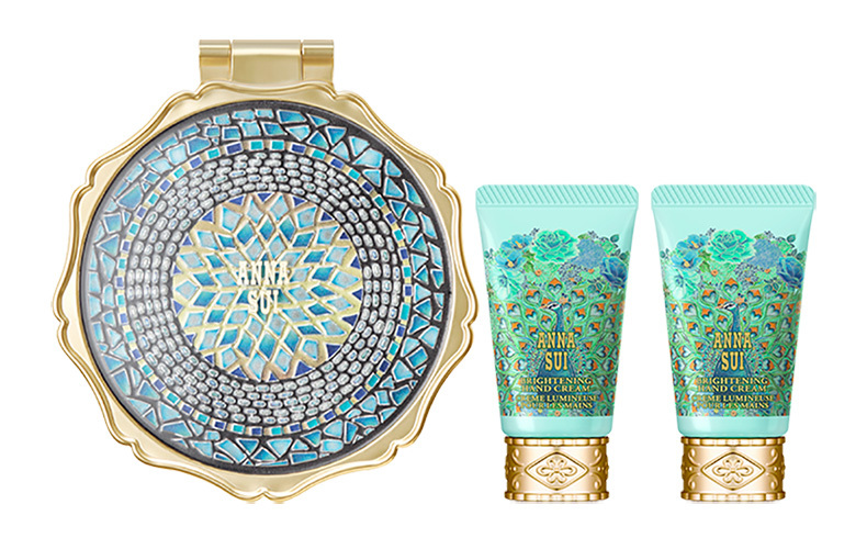  новый товар *ANNA SUI Anna Sui вид ti комплект! люкс красота зеркало &b подсветка крем для рук * ограниченный товар 