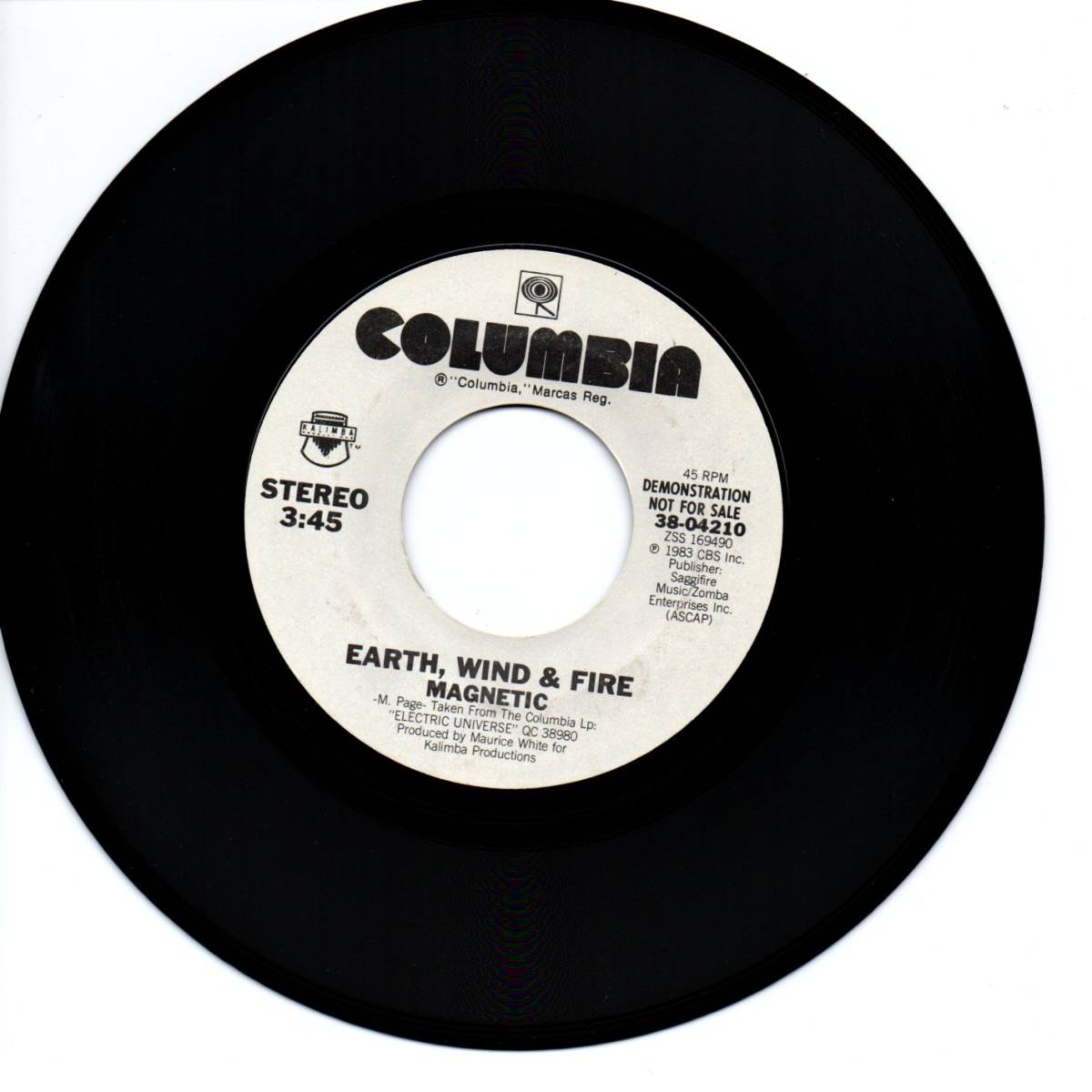 Earth, Wind & Fire (EWF) 「Magnetic」 米国盤プロモ用EPレコード_画像2