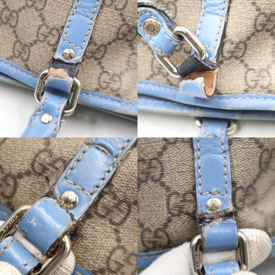 ★GUCCI グッチ GG柄 PVC×レザー トートバッグ ハンドバッグ ショルダー 197954.002123_画像10