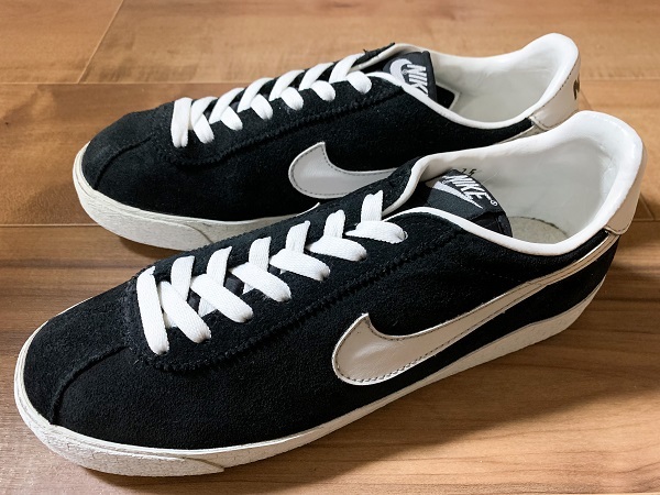 良品、ビンテージ、レア! NIKE ナイキ BRUIN SUEDE SC ブルイン スエード 黒 ブラック/ホワイト 1994年製 25.5cm US7.5 ブレザー オールド_人気の高いスエードモデルの傑作。