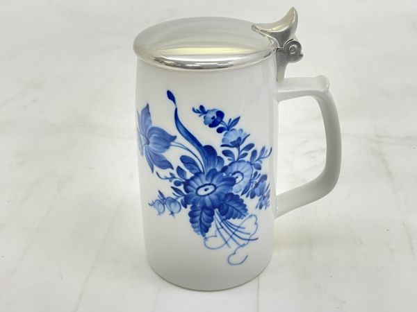 P303-S3-9009 キリンビール マグコレクション 1985 ロイヤルコペンハーゲン KIRIN BEER MUG COLLECTION 錫蓋ビアマグ 現状品②_画像2