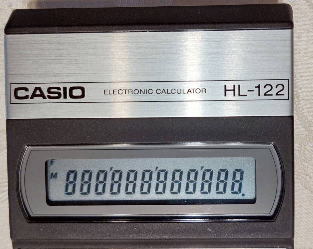 日本製 ヴィンテージ 1990年代 CASIO 12桁 電卓 HL-122 単三電池2本使用（電池付属しません）動作確認OK 三越池袋店 説明書 保存袋付属