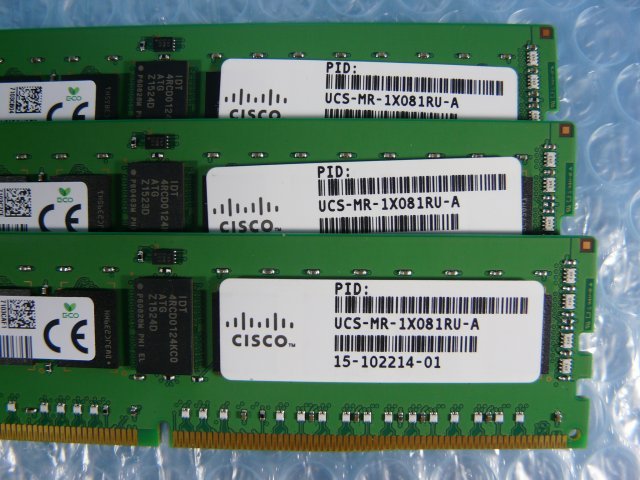 1KZP // 8GB 12枚セット計96GB DDR4 17000 PC4-2133P-RC0 Registered RDIMM 1Rx4 HMA41GR7MFR4N-TF // Cisco UCS C220 M4S BE6000H 取外の画像9