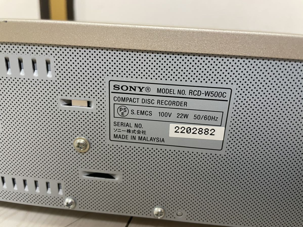 ソニー　SONY RCD-W500C CDレコーダー チェンジャー _画像8