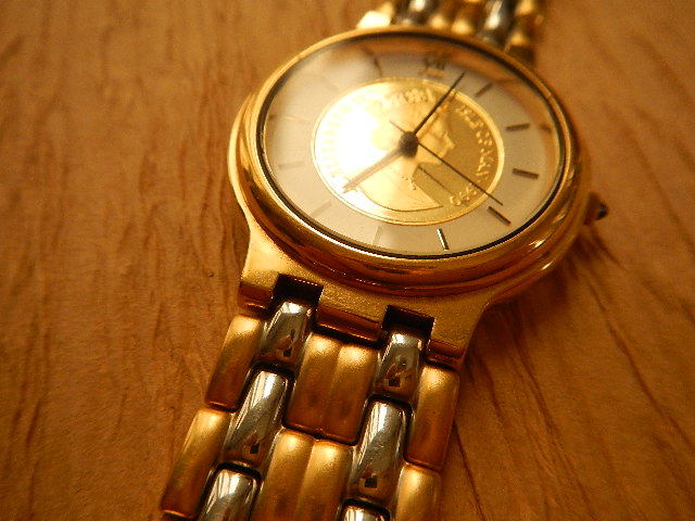 エルザベスⅡのコイン柄の腕時計です。レディース用だと思います。電池交換しました。_画像7