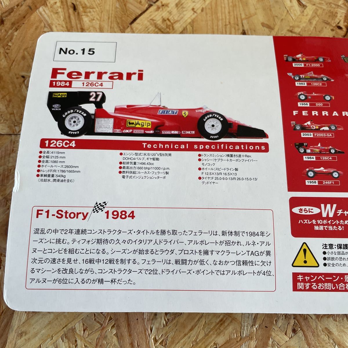 京商ダイドーフェラーリ126C4 1984 ミニカー_画像3