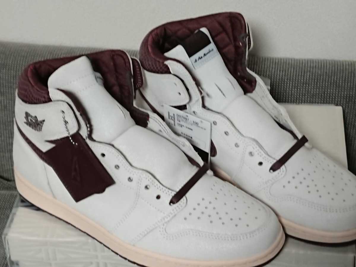 A Ma Maniere NIKE AIR JORDAN 1 sail and burgundy 29cm us11 SNKRS ナイキ スニーカー エアジョーダン _画像7