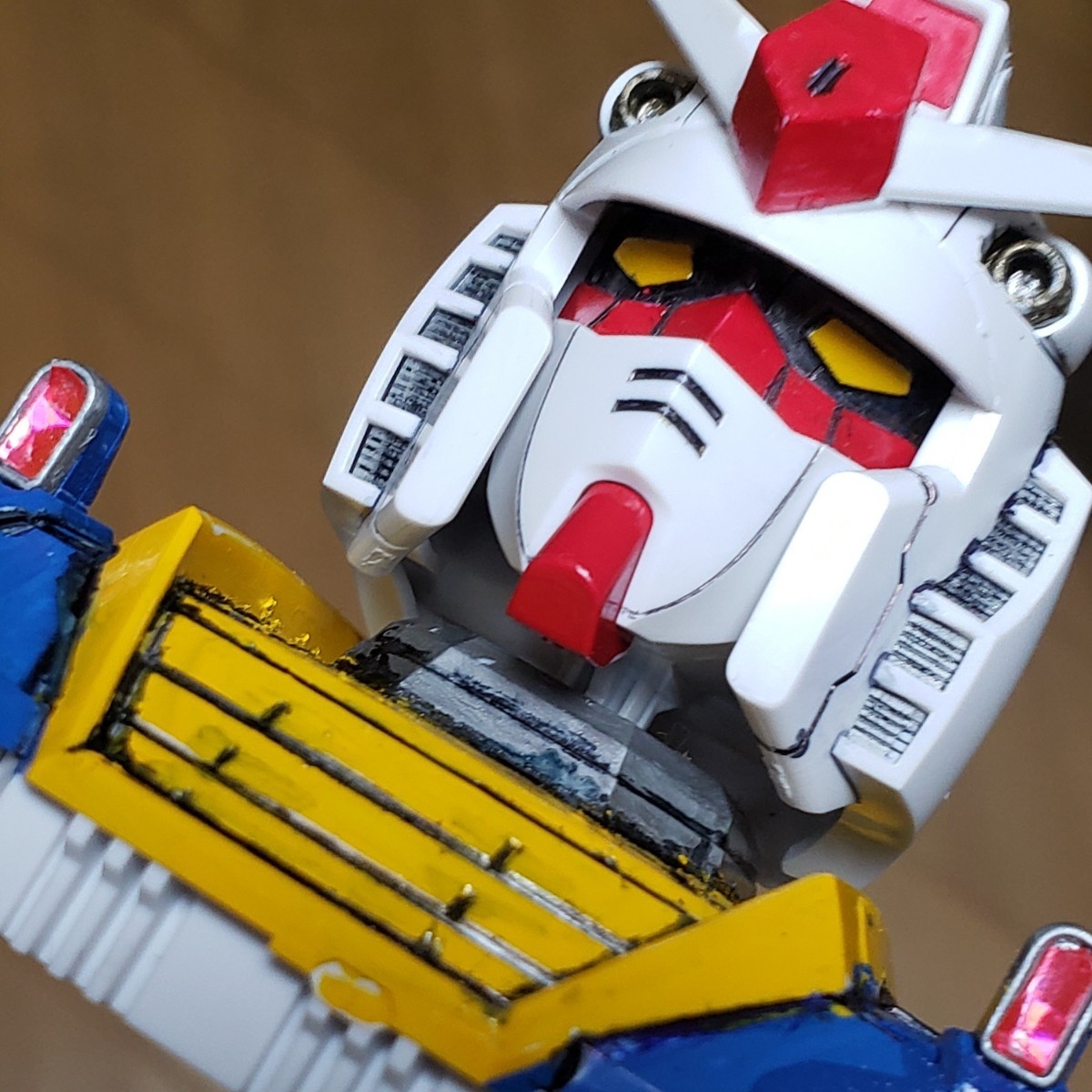 完成品 BANDAI バンダイ GUNDAM ガンダム HEAD ヘッド RX78-02 ジ オリジン 塗装スミ入れ組立スミ 模型