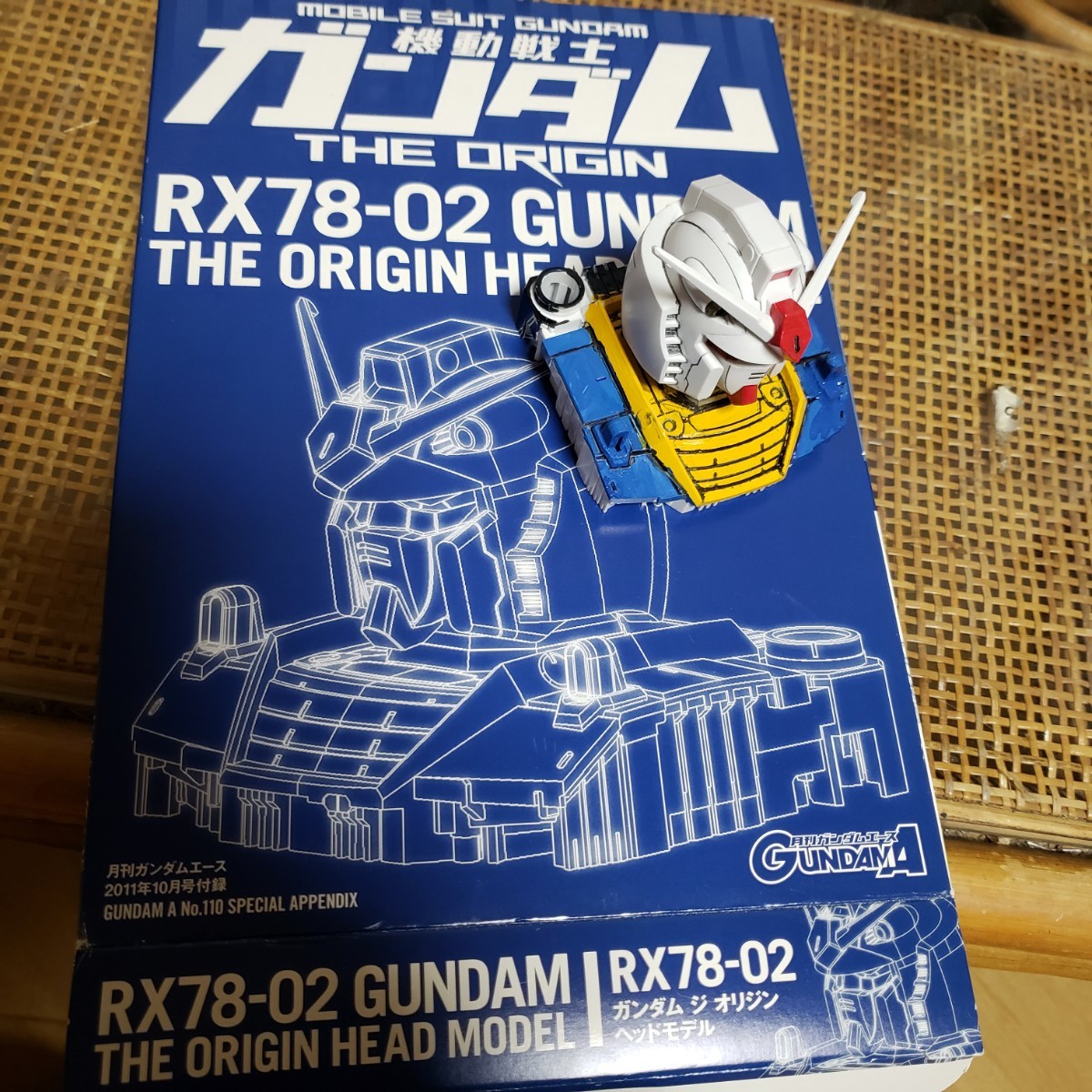 完成品 BANDAI バンダイ GUNDAM ガンダム HEAD ヘッド RX78-02 ジ オリジン 塗装スミ入れ組立スミ 模型