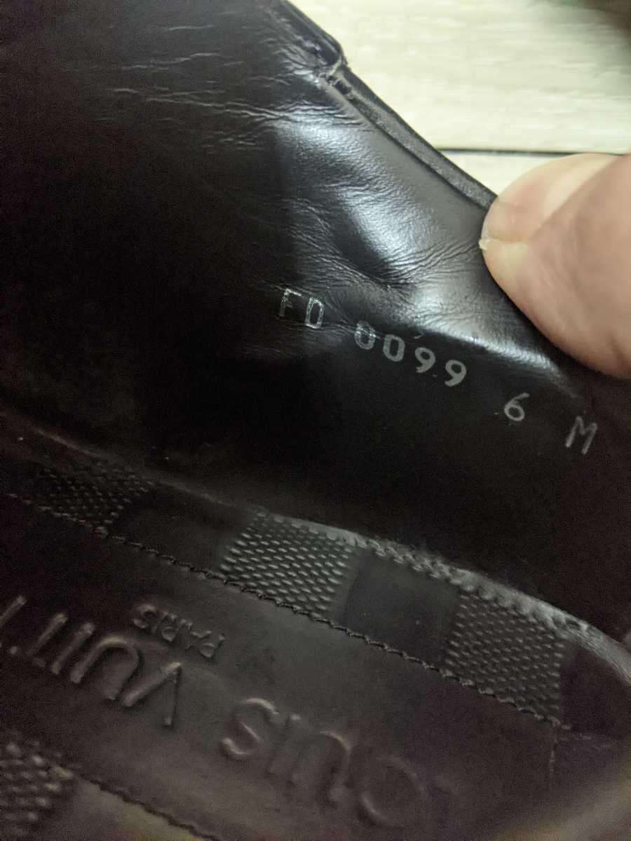 ルイヴィトン LOUIS VUITTON ビジネスシューズ 靴 レザー 本革 6M 25cm相当 黒 ブラック系 メンズ　ダミエ_画像6