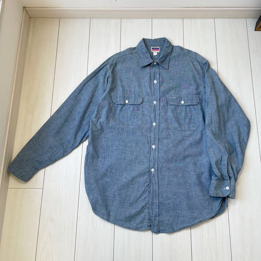 50s60s USA製 ビッグマック ビンテージ シャンブレーシャツ 古着 レア