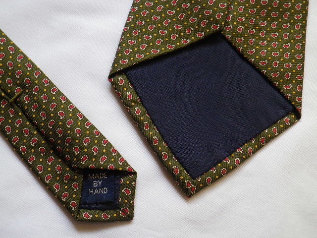  beautiful goods *POLO Ralph Lauren peiz Lee pattern necktie silk 100% 90s Old Vintage 
