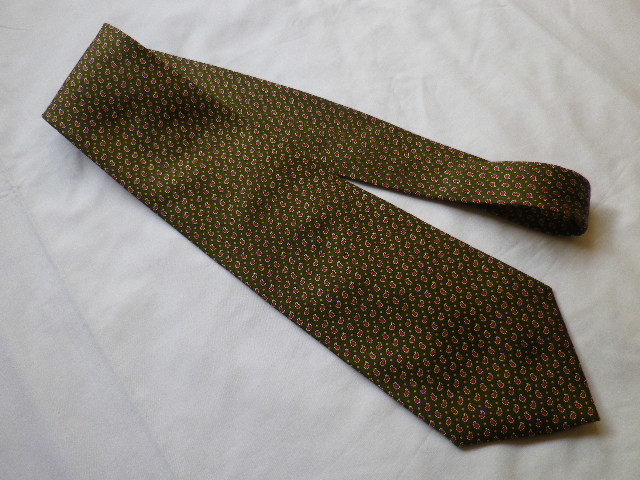  beautiful goods *POLO Ralph Lauren peiz Lee pattern necktie silk 100% 90s Old Vintage 
