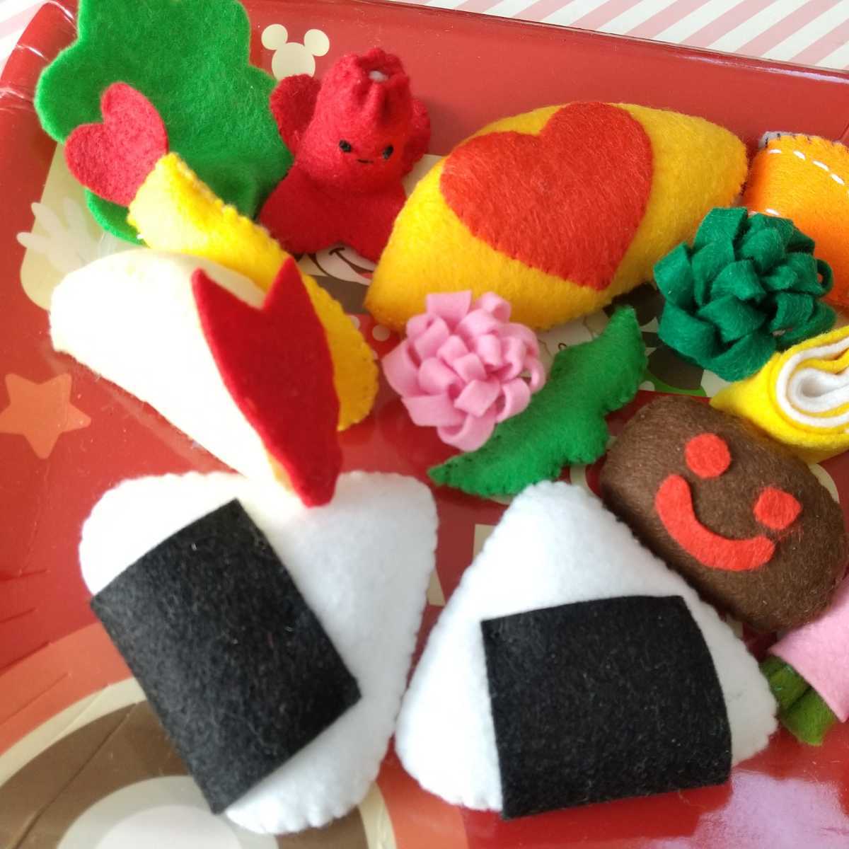 フェルトままごと おままごと お弁当 ハンドメイド おにぎり ピクニック おうち 手作り 保育 こども 手遊び 手芸 柔らか 赤ちゃん 幼児 _画像2