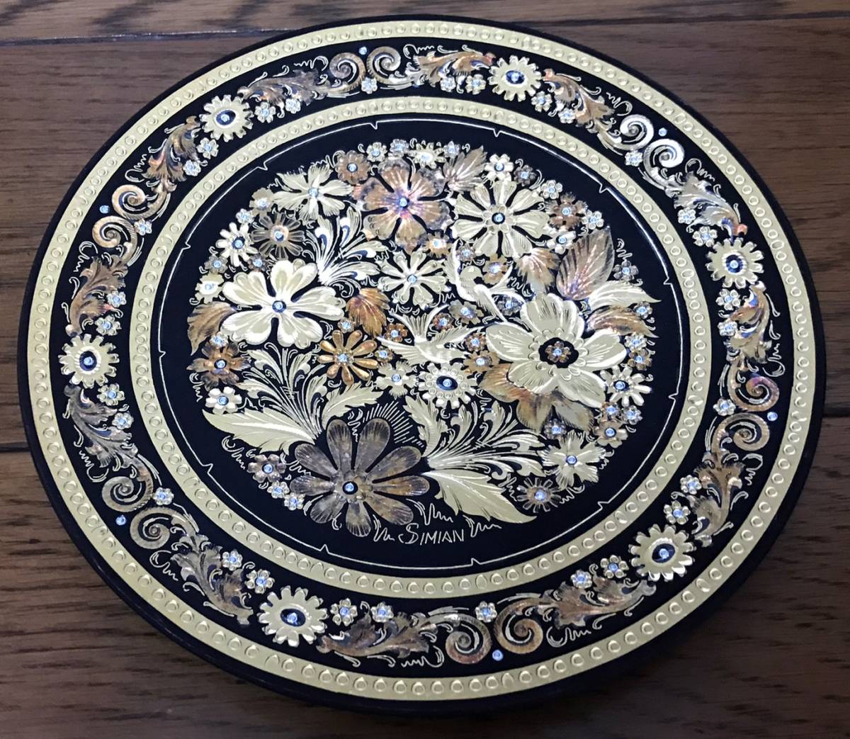 スペイン　ダマスキナード　飾り皿