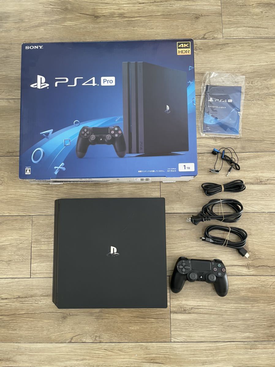 PS4 Pro ジェット・ブラック 1TB (CUH-7100BB01) ゲーム機本体 初期化