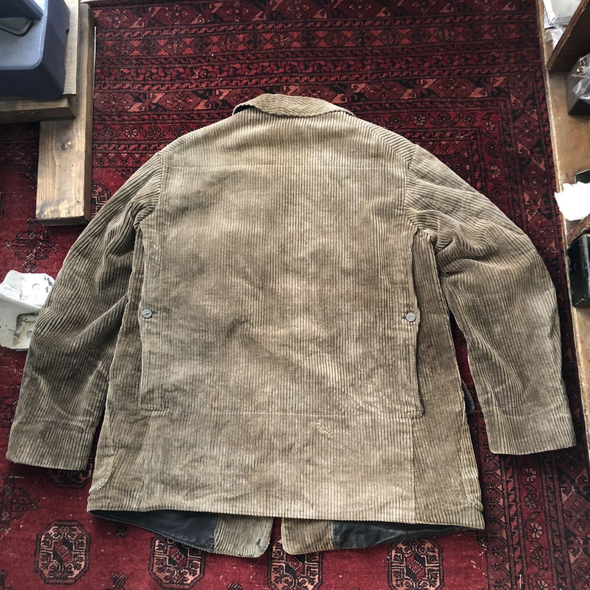 VINTAGE】〜1930's フレンチ 太畝コーデュロイ ハンティングジャケット