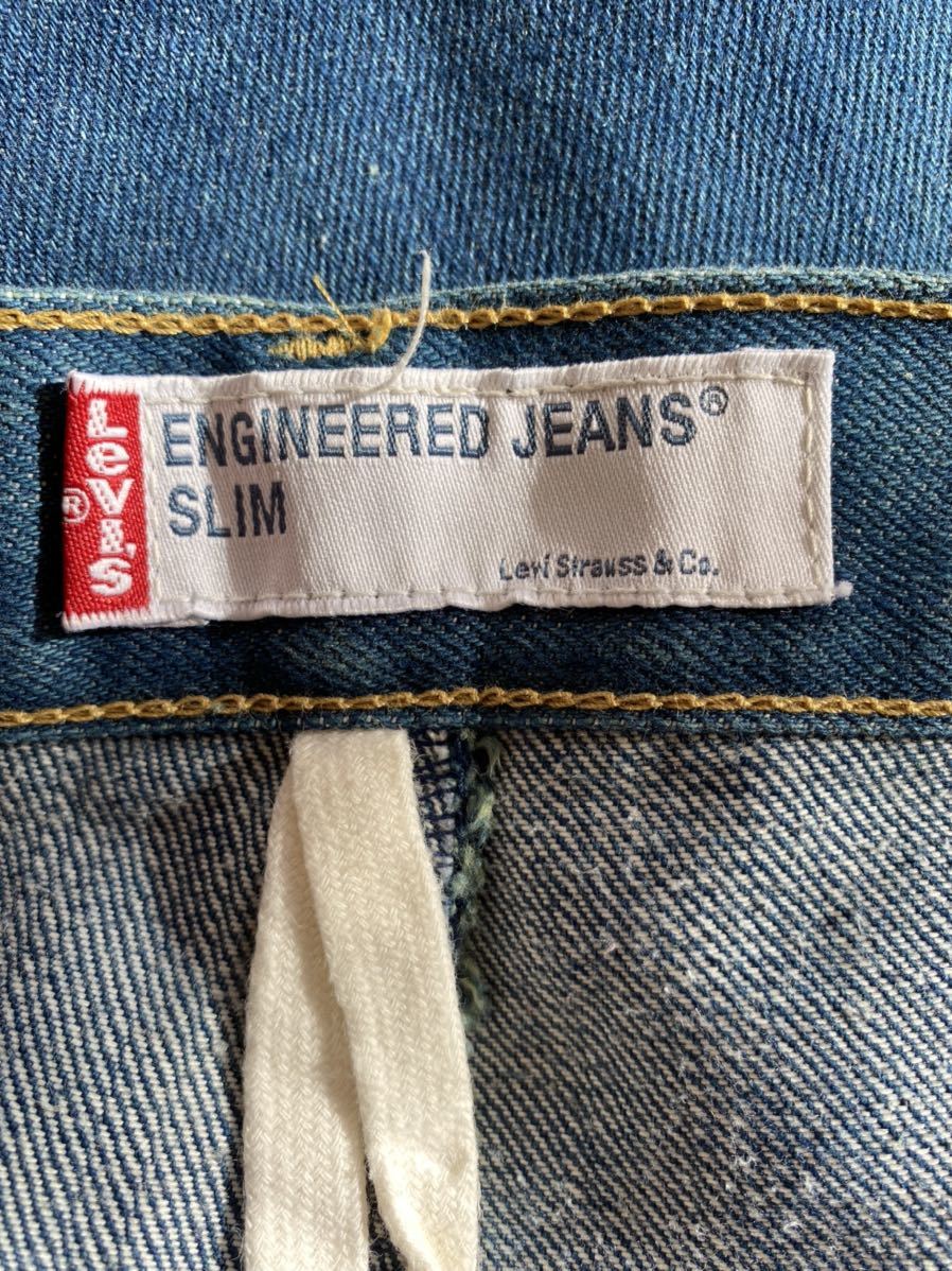 Levi's engineered jeans 立体裁断 リーバイス エンジニアード ジーンズ 29インチ　日本製_画像6
