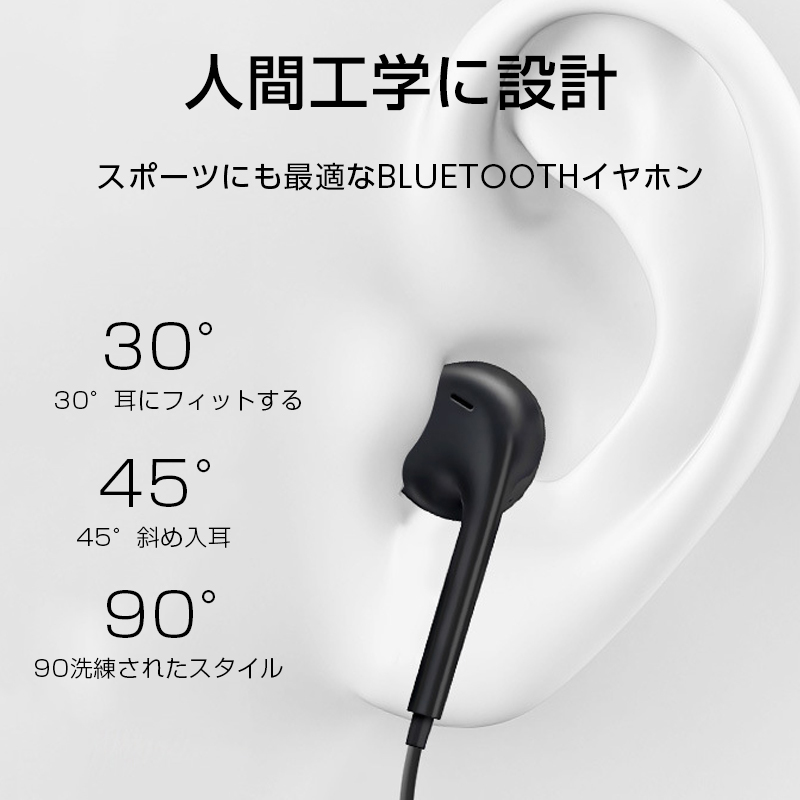 ワイヤレスイヤホン Bluetooth 5.0 防水 耳掛け型 両耳 高音質_画像4