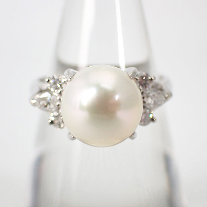 ブリヤンテス・レッド アコヤ真珠 パール リング 指輪 9.0mm Pt900 6月 誕生石 天然石 通販 
