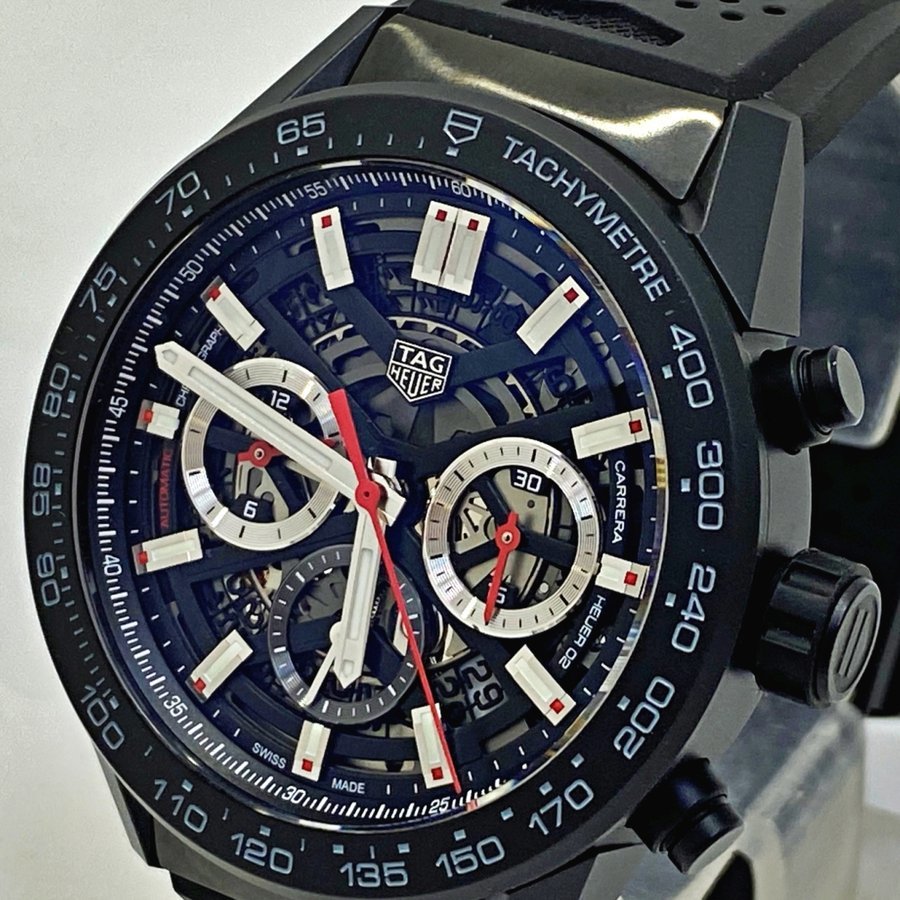 送料無料 中古 タグホイヤー 時計 TAG HEUER カレラ キャリバーホイヤー02 クロノグラフ CBG2A90 FT6173 セラミック 145267_画像3