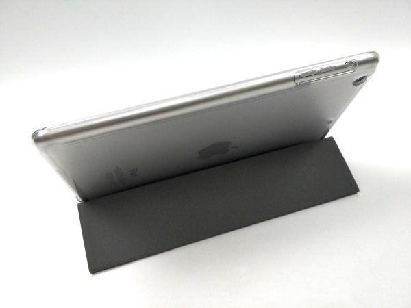 iPad mini1/2/3用 カバー PUレザー+ハードケース 三折 スタンド 薄型 シルバー_画像4