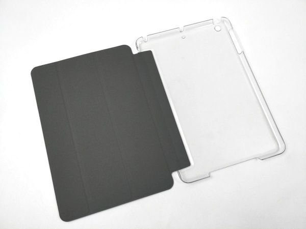 iPad mini1/2/3用 カバー PUレザー+ハードケース 三折 スタンド 薄型 シルバー_画像7