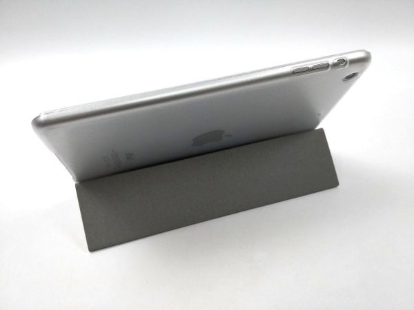 iPad mini1/2/3用 カバー PUレザー+ハードケース スタンド 三折 薄型 ホワイト_画像4