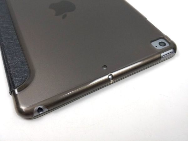 iPad mini4用 カバー PUレザー+ハードケース ブラック 薄型 三つ折り スタンド_画像6