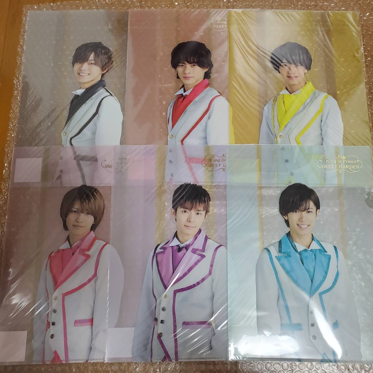 【新品未開封】King & Prince SWEET GARDEN クリアファイル 6枚セット おまけ付 キンプリ 平野紫耀 永瀬廉 岸優太 神宮寺勇太