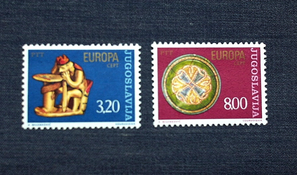 ユーゴスラビア切手 ハンド・クラフト ２種未使用 1976年の画像1