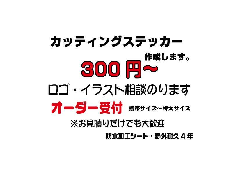 日本製 カッティングステッカー オーダー デカール 切り文字 