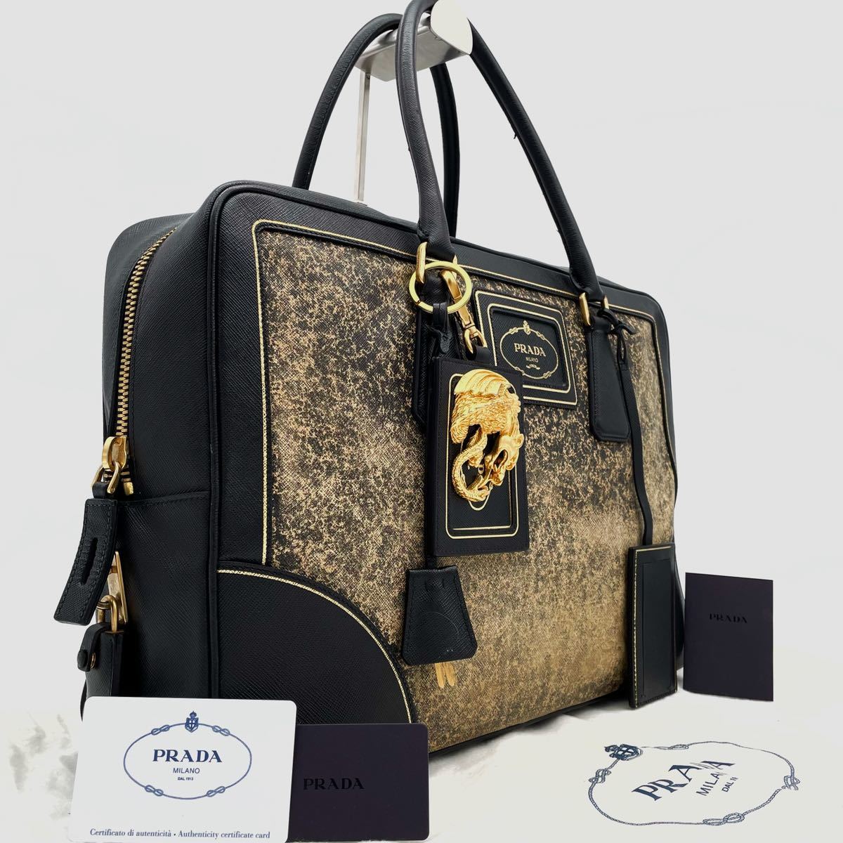 ○極稀品 美品 ランウェイモデル○PRADA プラダ ドラゴン 龍