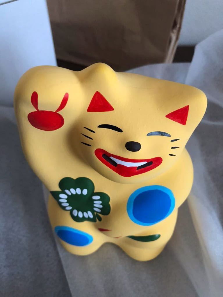 ☆輪葉葉☆福来る 大猫 招き猫 (大) わはは工房 窯出し日限定 希少品