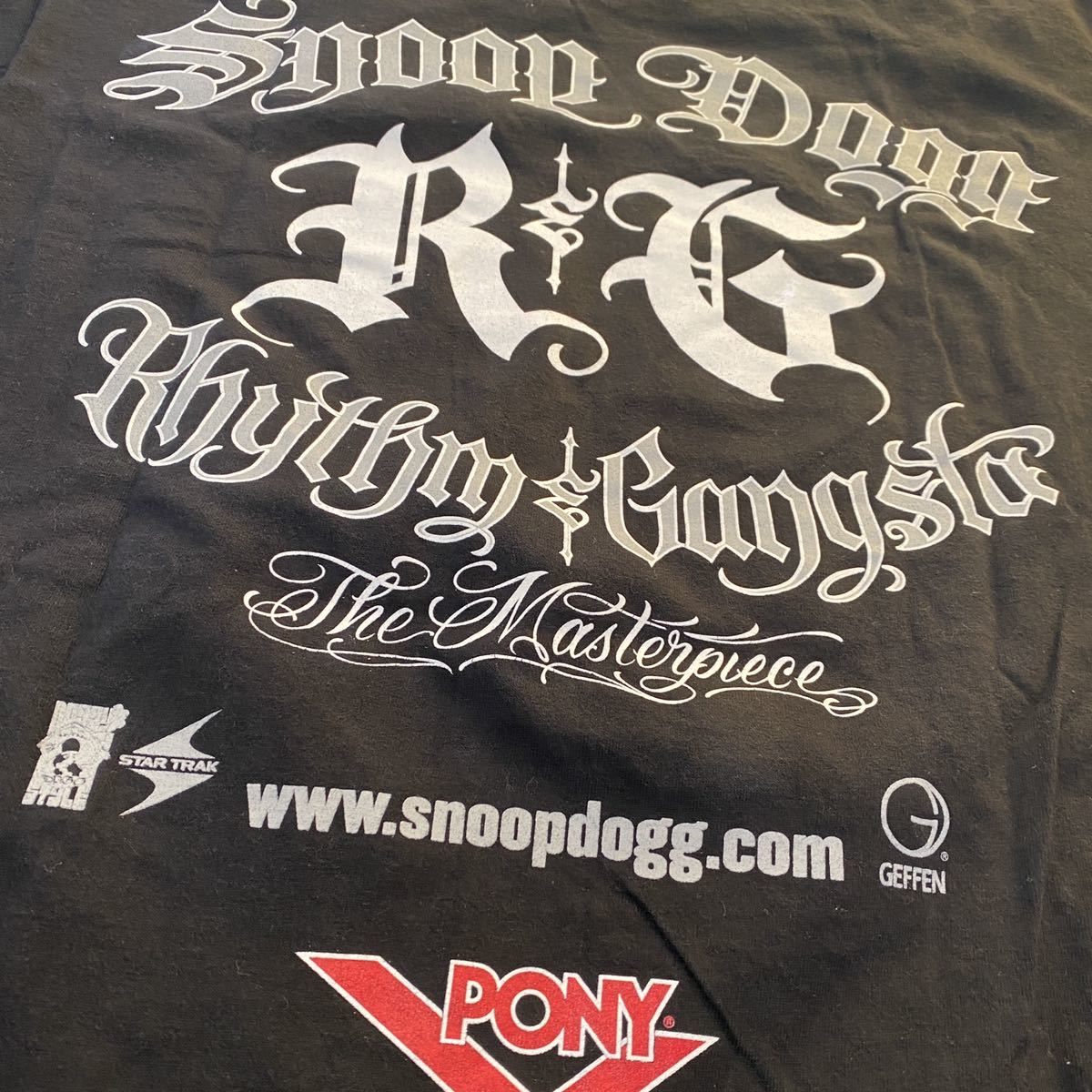 SNOOP DOGG RHYTHM & GANGSTA STAR TRACK RAP TEE PROMO XL