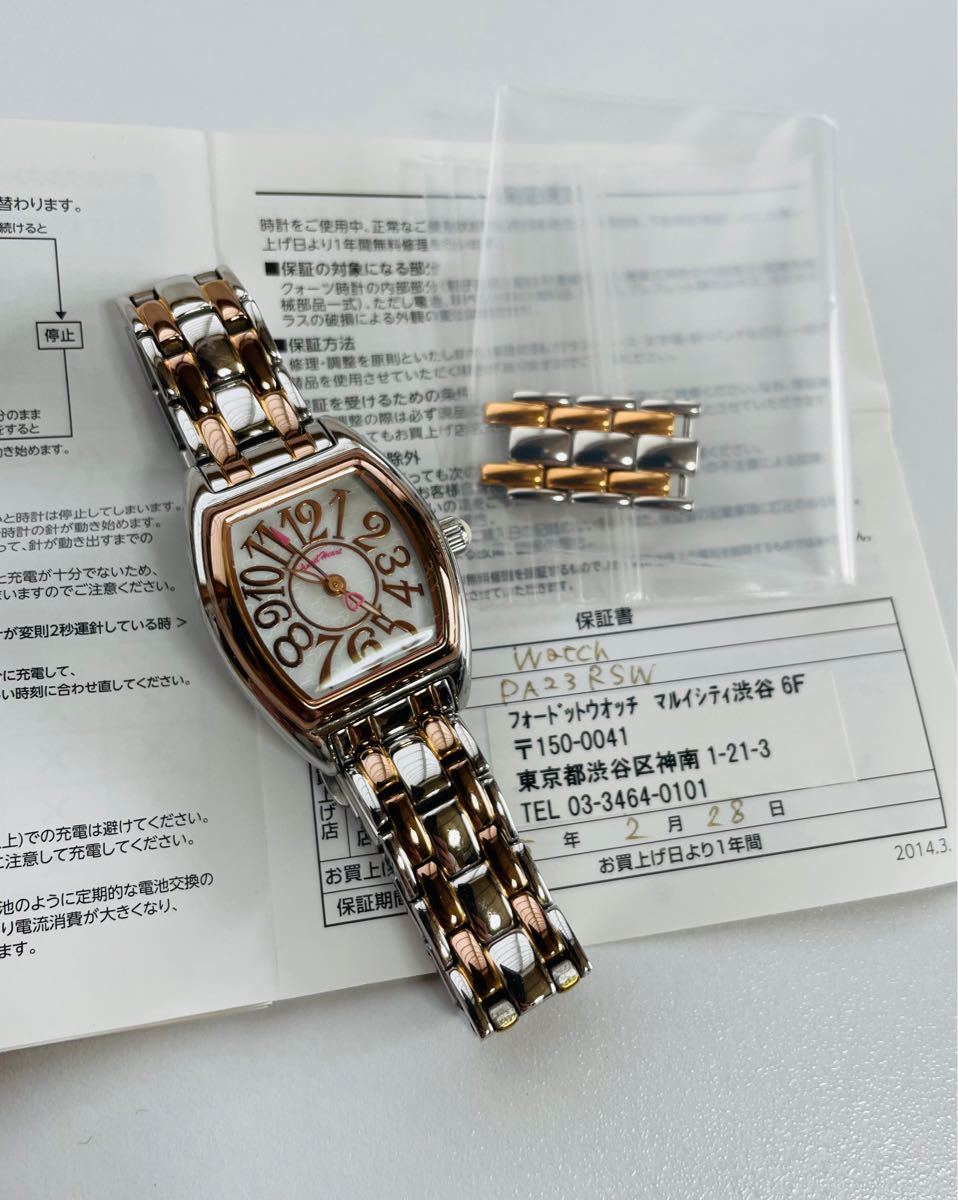 【電池新品の美品】Angel Heartのレディース腕時計☆スクエアタイプ2