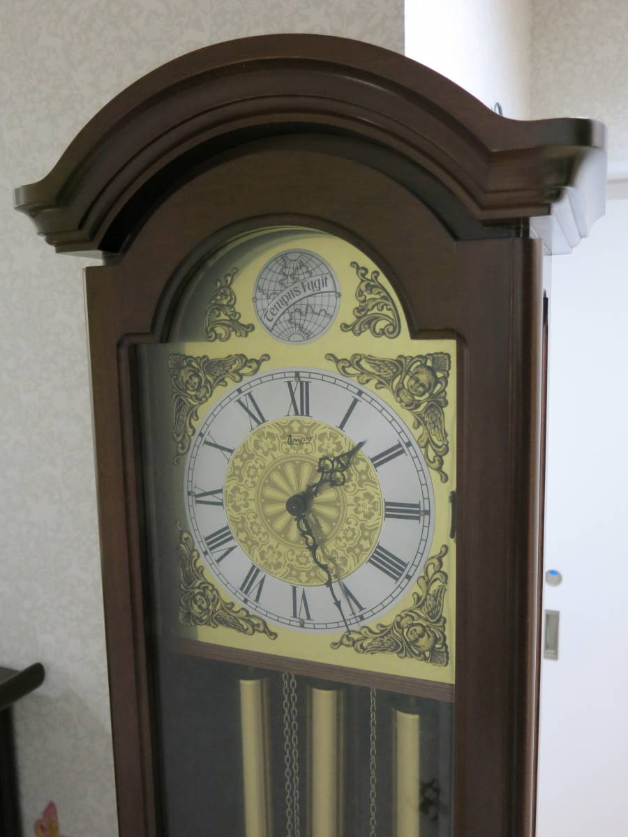 国産品 Tempus 大きな時計 柱時計 置き時計 アンティーク Fugit 一般 Labelians Fr