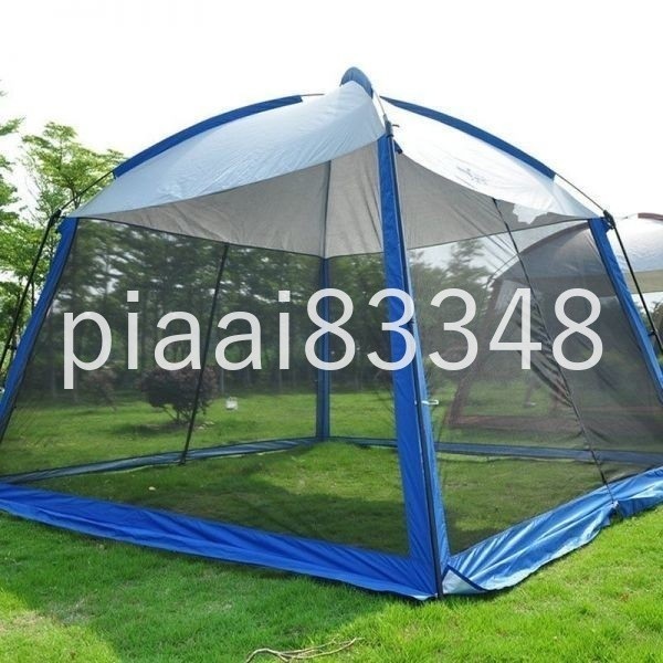 mot013: タープテント 超大型5-8人用 330×330×245センチ 蚊帳 通気性 キャンプ サンシェルター