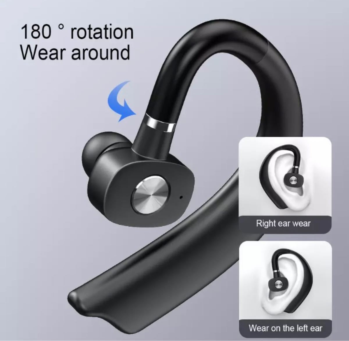 長時間　32時間　通話　Bluetooth 5.0 ワイヤレス　イヤホン　ネックホールド　設計　インイヤー型　両耳兼用　SSR 黒